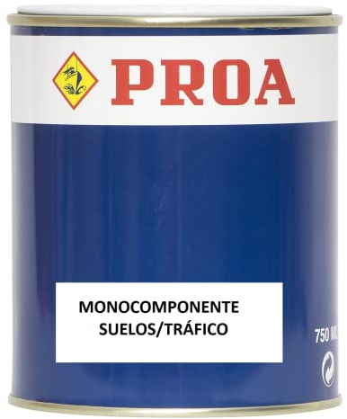 Pintura monocomponente para suelos y garajes. Rojo Óxido. 4 L. Exterior-Interior. PROA.