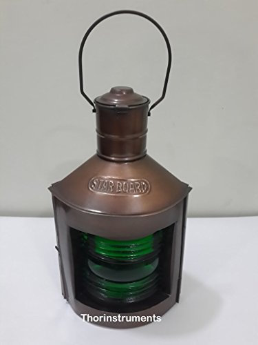 Farol antiguo de metal de 12 pulgadas, lámpara de aceite de barco, náutica, marítimo, luz de barco, rústico, vintage, decoración del hogar, regalos