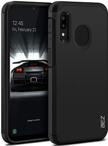 BEZ® Coque pour Samsung Galaxy A20e, Housse Etui pour Samsung Galaxy A20e Antichoc Survivor Double Protection Resistante, Noir