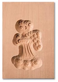Spekulatiusform Engel, Holz Form Birnbaum, Spekulatius-Model für Anisgebäck, 8,5 x 6 cm