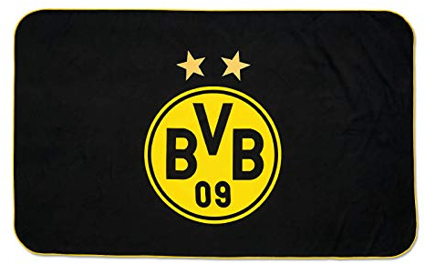 Borussia Dortmund Sporthandtuch mit Beutel (one size, Schwarz)