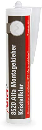 Alfa Montagekleber Kristallklar 1 x 300 ml Transparent UV- und witterungsbeständig überstreichbar dauerelastisch lösemittelfrei