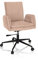 hjh OFFICE 660947 Drehstuhl mit Rollen Flow PRO Samt Beige Schreibtischstuhl Sessel modern, bequem gepolstert, Wippfunktion
