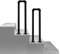 XFSHKJS Geländer for Außen Treppe, U-förmig Schmiedeeisen Treppen Porch Deck Handschiene for Zement Beton Treppe und Holzstufen, 1pack (Size : 100cm(3.3ft))
