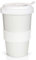 Mahlwerck Kaffeebecher to go, Porzellan Coffee-to-go Becher mit auslaufsicherem Deckel, Weiß, 400 ml