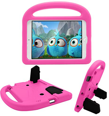Kids Case for iPad 4/ iPad 3/ iPad 2 Tablet (2012/2011 Old Model) 9.7,UUcovers Lightweight Stand Soft Silicone Shockproof Cover with Handle Kickstand Case for iPad 4th/3rd/2nd Generation 9.7,Pink