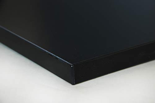 Schreibtischplatte nach Maß - Schwarz - 25 mm Stärke, individueller Zuschnitt, DIY-Schreibtisch aus Holz, Arbeitsplatte, Tischplatte, Werkbankplatte
