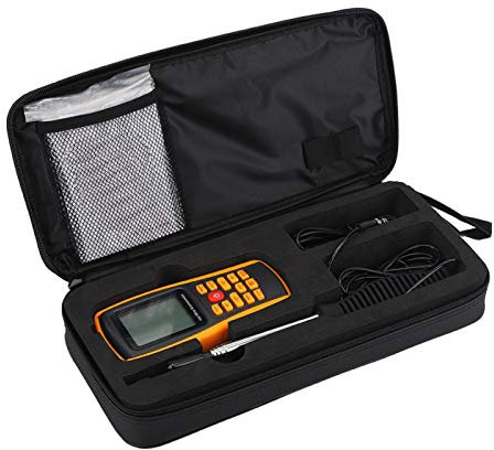 Anemometer, GM8903 Portable Digital Hot Wire Wind Speed Temperature Gauge Anemometer withTelescopic Probe | Measure Wind Speed to 0.01 M/S