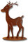 Rostikal Rost Rentier Figur 30 cm Edelrost Gartendeko Vintage Deko Wohnzimmer Hirsch Deko