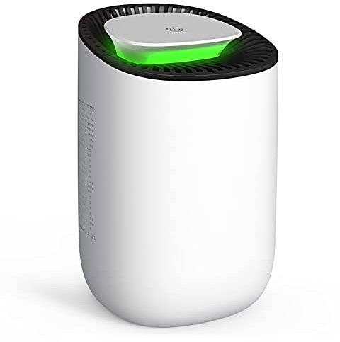 600 ml, deumidificatore, 300 ml/giorno, copertura fino a 20 ㎡, consumo minimo 23 W, elemento di sbrinamento, portatile, silenzioso, adatto per cucina, camera da letto, ufficio, cantina, ecc (Bianco)