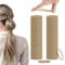 H&S Hair Bands for Women - 100pcs x 4mm - Non-Metal Bobbles for Thick and All Hair Types - Elastic & Seamless Ponytail Holders - No Damage Ties also for Men - Beige