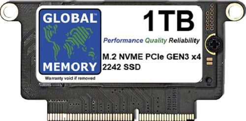 GLOBAL MEMORY 1TB M.2 PCIe Gen3 x4 NVMe SOLID STATE DRIVE (SSD) FOR MACBOOK PRO RETINA NON TOUCH BAR A1708 (LATE 2016 - MID 2017)