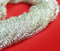 Perline 2 mm Preciosa Ornela ceca 9000 pezzi di perle di vetro CZ 11/0 24 su più fili (inserto bianco argento)