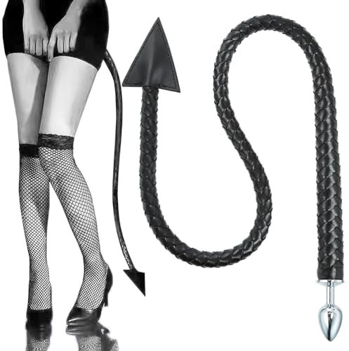 SUPKTHDY Analplug Butt Plug SM Analsex Analdehner Anal Toy Analkugeln Anal Dilatation Anal Sexspielzeug Anal Butt Plug Buttplug mit langem Schwanz Cosplay Anal Dildo Konische Spitze Buttplug