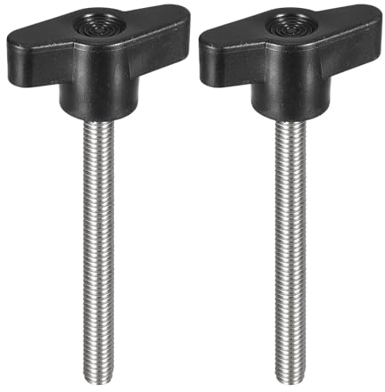 QUARKZMAN 2 Pcs Tornillo de Sujeción, M6 x 60mm Tornillos de Pulgar en Forma de T de Acero Inoxidable 304 para Reemplazo Rápido de Perilla de Apriete Manual