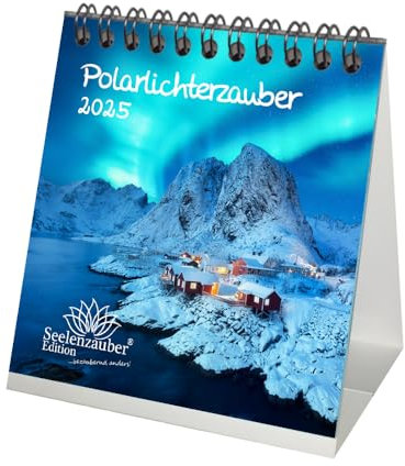 Polarlichterzauber Kalender für 2025 Format 10cm x 10cm Polar Nordlichter - Seelenzauber