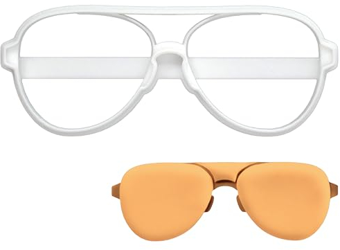 BAKERLOGY Sonnenbrille Ausstechform - Detailliertes Keksausstecher-Design zum Backen und Basteln, ideal für Fondant, Teig, Ton