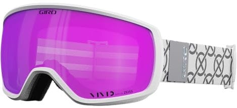 Giro Balance II Monogram Skibrille & Goggle OTG – Anti-Fog – sphärische Linsen – EXV Technology – Toric Vivid Lenses – EVAK Vent – Triple-Layer Face Foam – für Damen – White/Pink, Größe: OS