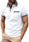 liaddkv Polo classique à revers pour homme - Chemise d'été blanche avec poche de poitrine - Manches courtes - Chemise d'affaires pour homme - Coupe droite - Polo de golf léger et respirant, Blanc., L