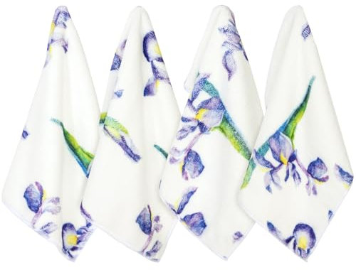 PHOGARY Lingette Démaquillante Lavable en Microfibre, 4 Serviette Visage Skincare, Lingettes Petite Serviette Main Gant de Toilette Microfibre Chiffon Microfibre, Douces pour la Peau (12 x 14)