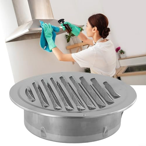 70-300mm Ventilation Grill, Round Stainless Steel Extractor Fan Grille, Exterior Wall Duct Ventilation Tool for Residential Industrial Commercial ﻿(80mm)