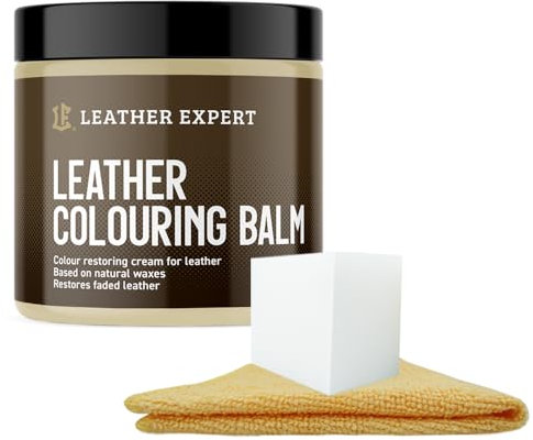 Leder Reparatur Set 250ml – Lederfarbe Creme - Lederpflege Auto - Ledersofa Pflegemittel - für Naturleder, Verblasstes und Leicht Abgenutztes - ausreichend für 2-Sitzer-Sofa und 2 Sessel