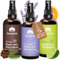 Emma Grün® Raumspray & Kissenspray Set 3x 100ml [BIO-QUALITÄT] - Ätherische Öle Geruchsneutralisierer - Für Auto Duft, Raumduft - Mit Bio Lavendelöl & Bio Zitronenöl