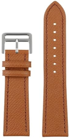 RTRCAGAKM Bracelet de montre adapté for la série for Hermes H, cadran carré, fin, orange, confortable, souple, 14 mm, 16 mm, 18 mm(Brown silver,18mm)