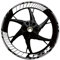 DTASMBD Motorrad Radnaben Aufkleber Motorrad-Radaufkleber Für Suzuki GSR 750 600 400 GSR 750 GSR 600 GSR 400 GSR750 GSR600 GSR400 Reflektierende Felgenaufkleber Streifenband Reflektierende(Farbe 12)