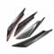 MKVAXR Frontstoßstangensplitter Fin Canard Valence Spoiler Lip Diffuser, for Mitsubishi, Lancer EVO 10 2008-2017 Autozubehör Frontspoiler Frontspoiler-Kit(Black Carbon Fiber Look)