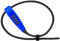 OKG 4-Digit Combination Zip Tie Lock - Anti-Scratch Stainless Steel Cable Bike Lock with Resettable Code, Secure Helmets, Skis, Prams, Luggage, Cabinet, French Doors, and More (Blue)