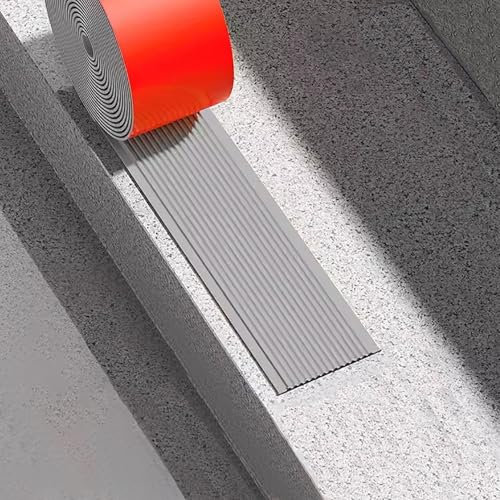 Treppenkantenprofil Gummi Trittstufen Rutschfest, Abziehbar Und Klebbar Wasserdicht Treppengummi-Streifen, Badezimmer Küche Leitern Außen & Innen Grip-Band Für Holz/Laminat/Eisen Bodenbelag(Gray,W 5cm