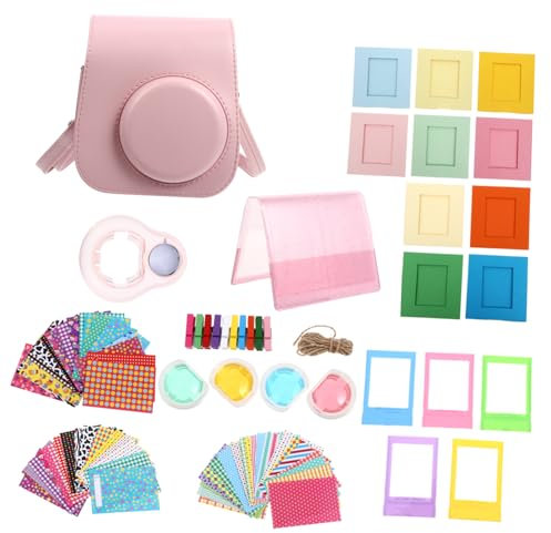 DIYEAH 1 Set Instant Camera Bag Pu Case for Instant Camera 11 Paper Pink