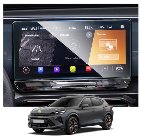 RUIYA Kompatibel mit CUPRA Formentor | Terramar 2024 2025 2026 | CUPRA Leon 2025 2026 12,9 Navigation Schutzfolie, Displayschutzfolien Gehärtetes Glas Navigation Touchscreen Schutzfolie 9H Kratzfest