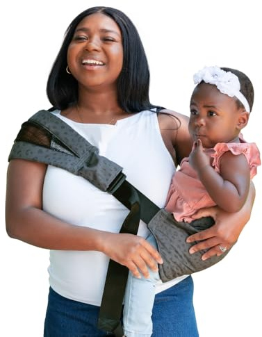 Boppy ComfyHold Cross-Body Hip Baby Carrier - Light, Compact, and Breathable with Wide Comfy Seat and Snug No-Slip Fit, Baby Safety Alliance Verified