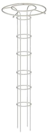 Gettimore Rankhilfe für Kletterpflanzen, Rankhilfe für Rosen, Tomaten, Gemüse, PVC, Pflanzengitter mit gewölbtem Design, 5 Größen (90-210 cm), 210 cm, Weiß
