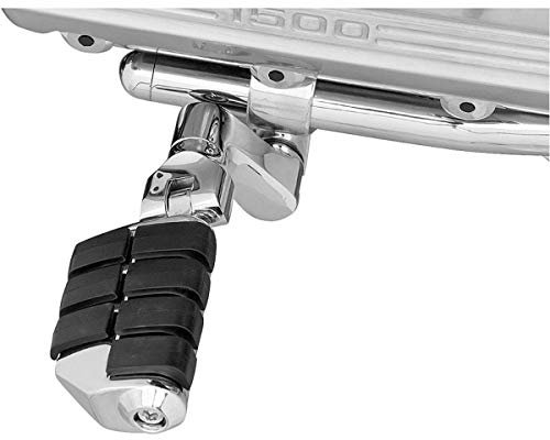 Kuryakyn 7993 Motorcycle Foot Controls: Offset Dually ISO Highway Pegs with Magnum Quick Clamps for 1-1/4 Engine Guards/Tubing, Chrome, 1 Pair