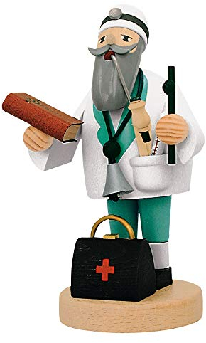 KWO Olbernhau Räuchermann Doktor, 19 cm, Mehrfarbig