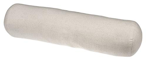 Handelsturm Kissenrolle 50x13 mit Füllung aus 100% Kapok und Oberfläche aus 100% Baumwolle. Perfekt als Yoga Bolster, Yogakissen Rolle, Nackenrolle, Feste Kissenrolle (Naturbaumwolle weiß)