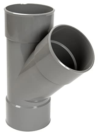 NICOLL COV50168 Culotte et embranchement Simple Femelle à 45° -PVC Gris-Ø 100 mm-BT144