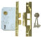 ERA 287-32 2.5-inch 64mm 2-Lever Rebated Door Lock with Brass Effect, Gold
