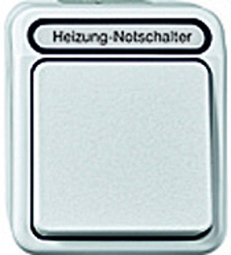 Merten MEG3448-8019 Heizungs-Notschalter, Aus/Wechsel, 1-polig mit Ko.Licht, polarweiß, AQUASTAR