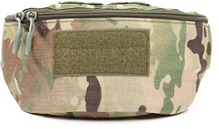 Zentauron Taktische Bauchtasche 1,25L aus Cordura - MOLLE Hüfttasche mit 2 Fächern & Klettfläche für EDC, IFAK & Outdoor - Hüftgurt 70-120 cm - Robuste Gürteltasche für Militär, Wandern & Freizeit