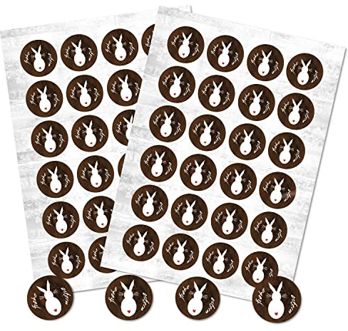 Logbuch-Verlag 48 selbstklebende Osteretiketten zum Zukleben Frohe Ostern Geschenkaufkleber Ostersticker Aufkleber