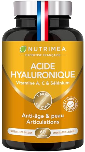 Acide Hyaluronique | 100% Pur | avec Vitamines A, C & Sélénium