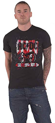 ACDC Men's We Salute You Bold T-Shirt, Black, Large