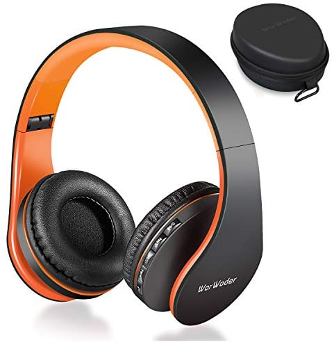 Bluetooth Headphones Over-Ear, Foldable Wireless and Wired Stereo Headset Micro SD/TF, FM for Cell Phone, PC, Soft Earmuffs & Light Weight for Prolonged Wearing Travel Office Home