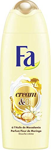 Fa - Gel Douche Corps - Cream & Oil - Huile de Macadamia & Parfum Fleur de Moringa - Formule de pH neutre pour la peau - Testé sous contrôle dermatologique - Bouteille de 250 ml