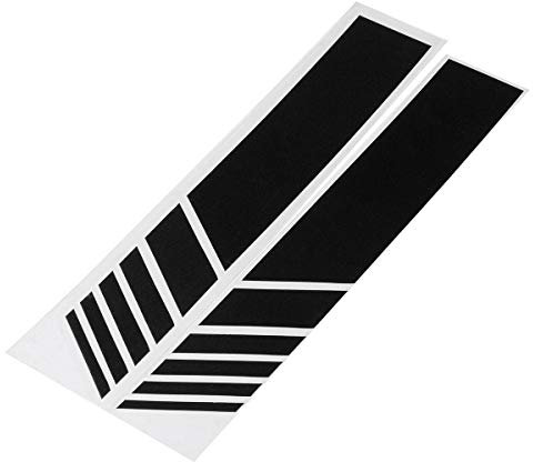 PeroFors 2Pcs Car Rear View Mirror Cover Sticker Vinyl Stripe Decal Emblem Kk Für Mercedes-Schwarz