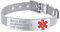 PROSTEEL personalisiert Armband Medical Alert Damen Herren verstellbar Armkette Edelstahl Schild Armband mit Gürtel Schnalle 10mm breit Notfall SOS ICE Ambspange Schmuck Geschenk für Allergie Diabetes